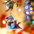 thumbnail image 1 of DAMAI Snowman Merry Christmas 2025 - Personalized Christmas Acrylic Ornament, Cute 2D Flat Christmas Tree Letter Decoration Personalized Hanging Pendant, Indoor DIY Hanging Xmas Ornament, 1 of 4