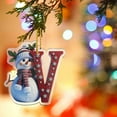 thumbnail image 1 of DAMAI Snowman Merry Christmas 2025 - Personalized Christmas Acrylic Ornament, Cute 2D Flat Christmas Tree Letter Decoration Personalized Hanging Pendant, Indoor DIY Hanging Xmas Ornament, 1 of 4