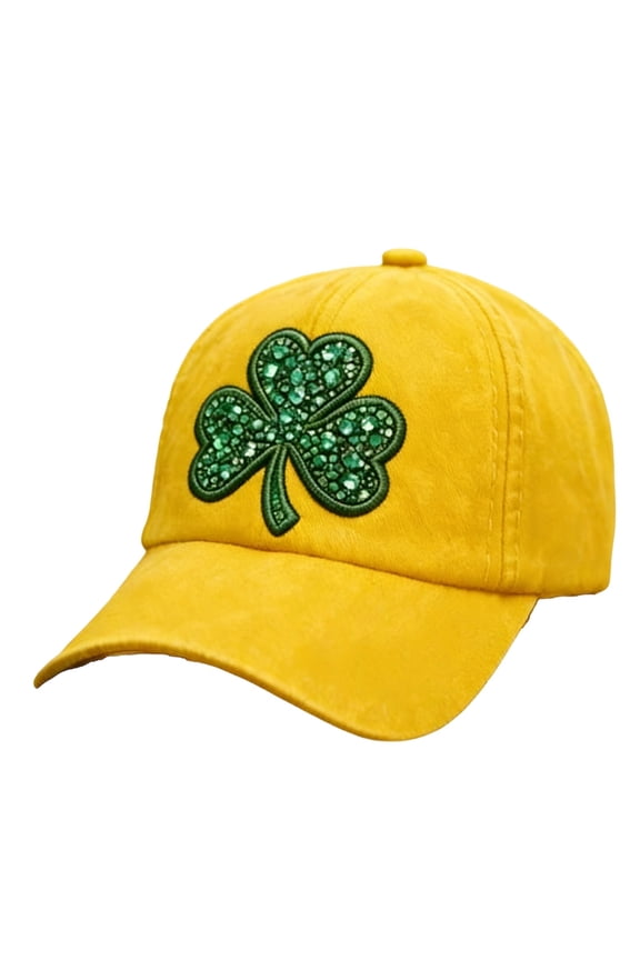Soft Baseball Hat Embroidered Dad Hat Four Leaf Clover Ireland Irish St Patrick's Men & Ladies Baseball Cap
