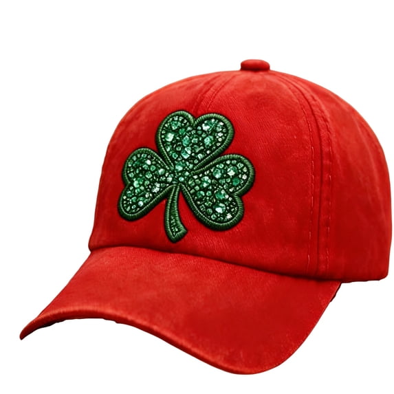 DAMAI Soft Baseball Hat Embroidered Dad Hat Four Leaf Clover Ireland Irish St Patrick's Men & Ladies Baseball Cap