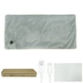 thumbnail image 1 of DAMAI Solid-color USB-C charging Heated Throw Blanket Portable Electric Bed Blankets with 3 Heat Settings 10S Fast Heating for Travel,Home, Office Machine Wash,White, 1 of 6