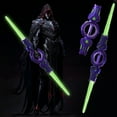thumbnail image 1 of DAMAI Spark Effect Sword, Retractable 7 Light Color Sword, 2 in 1 Dueling Swords RGB Double-Blade with Sound Effects & Fingertip Rotation for Rave, Display, 1 of 9