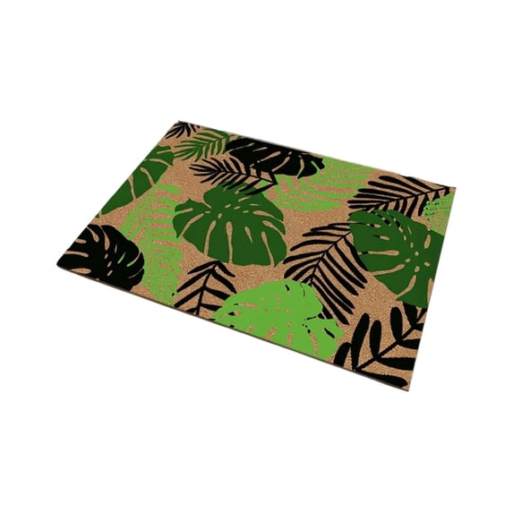 DAMAI Spring Flower Coir Welcome Mat Outdoor, Non Slip Durable Doormat with Daisy Flower Design, Front Door Mat for Entrance Home Porch Entryway Spring Summer Decor Housewarming Gift