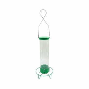 DAMAI Squirrel Proof Bird Feeders for Outdoors Flipper, Collapsible Perches Rotating Metal Base with 4 Ports & Anti Squirrel Ring Device, Hanging Wildlife Feeder for Garden Balcony Terrace