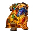 thumbnail image 1 of DAMAI Stained Glass Dog Lamps, USB Powered Retro Resin Rainbow Dog Lamp, LED Tabletop Cute Puppy Night Light for Bedroom, Desk, Home, Gift for Dog Lovers, Friends, Family, 1 of 7