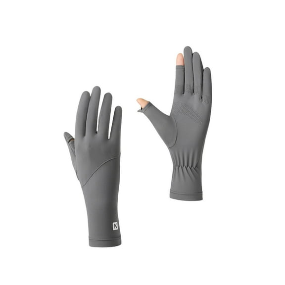 DAMAI Thin Sun UV Protection Driving Gloves for Women,Half Finger Summer Hand Protection Gloves for Hiking Cycling Golfing Riding