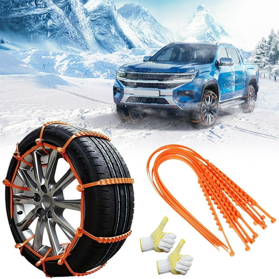 DAMAI Universal Anti-Skid Tire Chains, 2026 Upgraded Snow Chains for Trucks & Suvs Car Tires, Emergency Traction Cables for Cars SUVs Trucks, Reusable Winter Safety Chains for Snow Ice Mud
