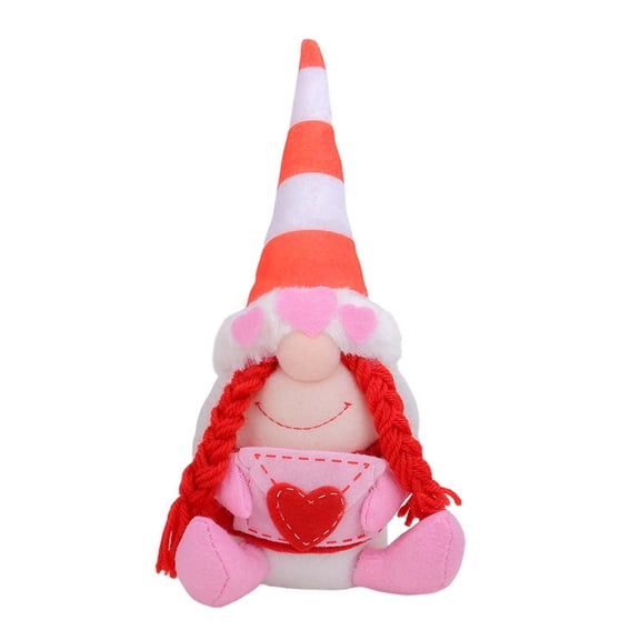 DAMAI Valentine's Day Gnomes Plush Decor, Mr & Mrs Couple Plush Dolls Gifts for Her,Love Theme Valentine Dwarf Ornaments