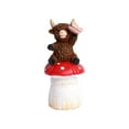 thumbnail image 1 of DAMAI Valentines Highland cow sits on a mushroom Figurines Valentine's Day Decorations, Resin Valentine Easter Highland Cow Decor for Yard, Patio, Lawn, Figurine Housewarming Gift for Women, Mom, 1 of 6