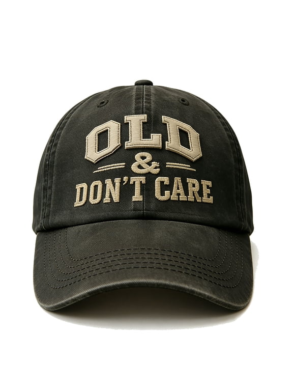 Vintage Distressed Old & Dont Care Cap, Classic Dad Hat Adjustable Cotton Retirement Baseball Cap Vintage Trucker Hats for Men & Women