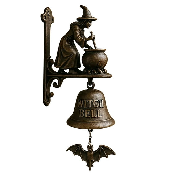 DAMAI Vintage Witch Doorbell, Halloween Decoration Doorbell,Outdoor Decorative Bell for Porch, Garden, Front Door, Gothic Witch Decor for Halloween and Everyday Decoration
