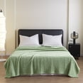 thumbnail image 1 of DAMAI Waffle Weave Blanket Queen Size, Soft Lightweight Breathable Cozy Summer Blankets for Bed,Soft and Luxury for Bed Couch and Sofa,79"x59", Green, 1 of 7