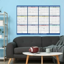 DAMAI Wall Calendar Dry Erase -12 Month Annual Yearly Large Wall Planner Calendar,Horizontal/Vertical 23" x 34" Jul. 2025 - Jun. 2026,2-Sided Erasable Calendar