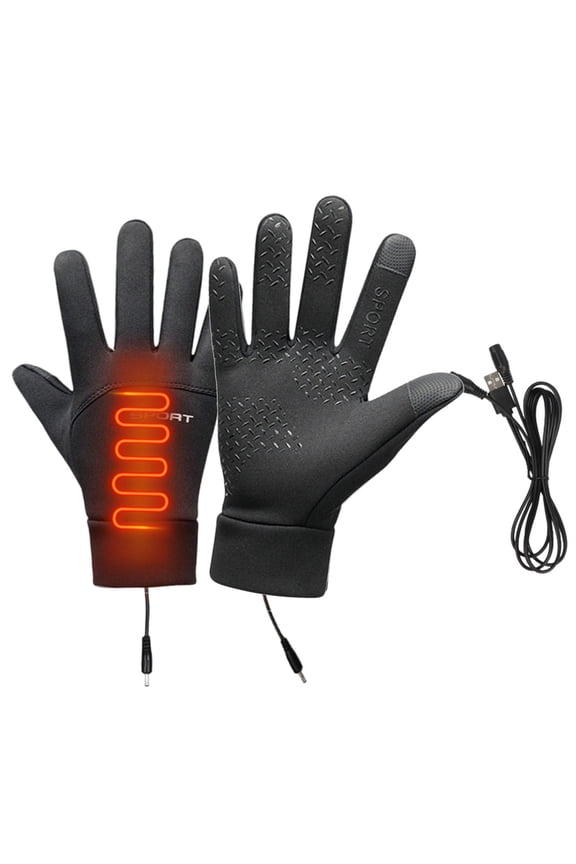Winter Heated Gloves For Men Women, USB Rechargeable Heated Ski Gloves, Mittens Touchscreen Winter Warm Thin Liners Gloves For Driving Cycling Hiking