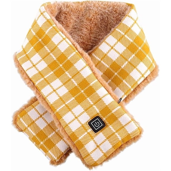 DAMAI Winter Heated Neck Scarf Heating Pad, Portable Cordless Adjustable 3 Heat Settings Heated Neck Scarf for Neck Warmer, Electric Neck Warmer for Men & Women Outdoor Winter Use (Black)