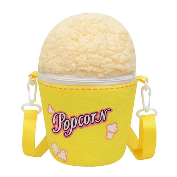 DAMAI Women's Popcorn Bag Shoulder Bag, Popcorn Costume Shoulder Bag with Zip, Fun Accessory Versatile Party Decoration for Carnival Parties