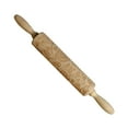 thumbnail image 1 of DAMAI Wooden Rolling Pin, Baking Engraved Embossing Rolling Pin Cookie Stamps Roller Square Grid Cookies Mold Kitchen Decor Tools, Christmas Valentine's Day DIY Cookies Dough Roller Baking Tool, 1 of 5
