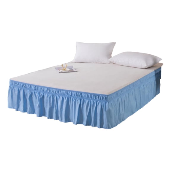DAMAI Wrap Around Bed Skirt Full Bed, Adjustable Dust Ruffle Easy to Install with Fade & Wrinkle Resistant, Soft Polyester Fabric Bed Skirting for Full Queen Double Bed Machine Washable