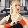thumbnail image 1 of DAMAI Wrist Compression Sleeve,Nylon Wristbands Brace for Support Wrist,Carpal Tunnel Wraps Protector for Wrist Protect Pain Relief in Typing Running Basketball Volleyball Golf Playing(Orange), 1 of 6