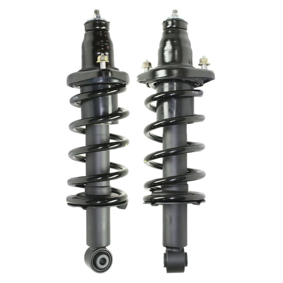 DAMAIJOY 1 Pair Rear Left Right Side Shocks Set Twintube for Honda for Civic 1.7L 2001-2005 & 2.0L 2002-2005 9.81 in. Body Length Black Non-Adjustable-Damping Type Loop Lower Mount Style