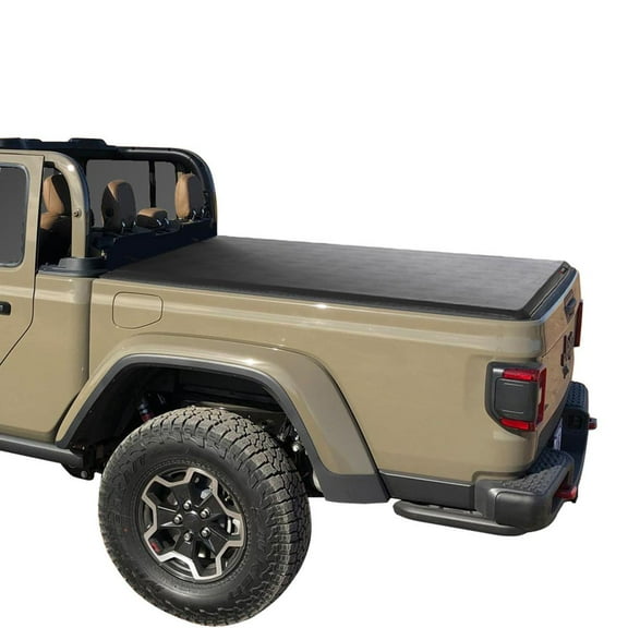 DAMAIJOY 1pc 5Ft 60.3" Soft Top Roll-up Vinyl Tonneau Cover Truck Bed with Bed Lock Short Bed for Jeep for Gladiator 2020-2024