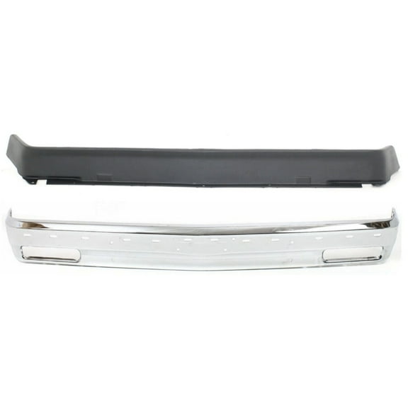 DAMAIJOY 1pc Front Chrome Steel Bumper Cover Kit with Molding Holes for Chevy for S10 1991-1993 & Blazer 1991-1994,for GMC for Jimmy 1992-1994 for Sonoma 1991-1993 for S15 Jimmy 1991