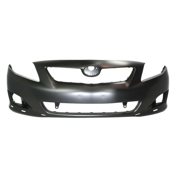 DAMAIJOY 1pc Front Primed Plastic Bumper Cover Without License Plate Cut-out for Toyota for Corolla S/XRS 2009-2010 with Fog Light Holes 13400729 TO1000342