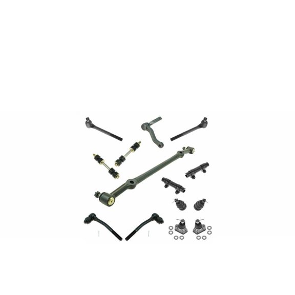 DAMAIJOY 1pc Idler Arm 1pc Center Linkage 4pcs Front Upper Lower Ball Joints 4pcs Front Inner Outer Tie Rods 2pcs Front Sway Bar Linkages 2pcs Tie Rod Adjusting Sleeves Suspension Kit for Impala