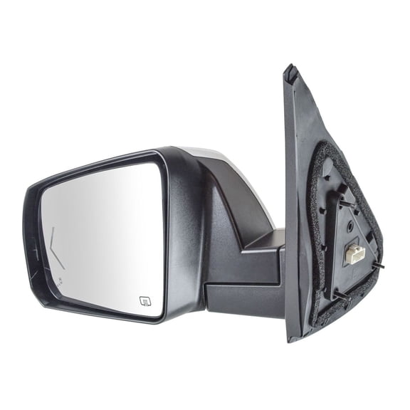 DAMAIJOY 1pc Left Driver Side Chrome Black Power Heated Operate Exterior Door Rear View Mirror Heat Signal Memory Blind Spot Puddle Chrome Plastic for Toyota for Tundra 2014-2018 Smooth Powered