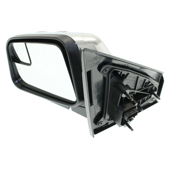 DAMAIJOY 1pc Left Driver Side Chrome Power Heated Operate Manual Folding Exterior Door Rear View Mirror with Blind Spot Glass for Lincoln for MKX 2010 Without Auto-Dimming FO1320471 AA1Z17683BA