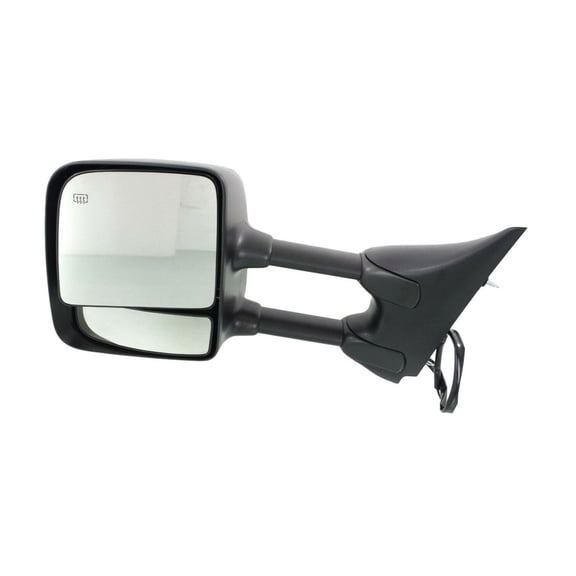 DAMAIJOY 1pc Left Driver Side Chrome Power Heated Operate Manual Folding Exterior Door Rear View Mirror Towing Mirror Extended for Nissan for Titan 2004-2015 Without Auto-Dimming NI1320202