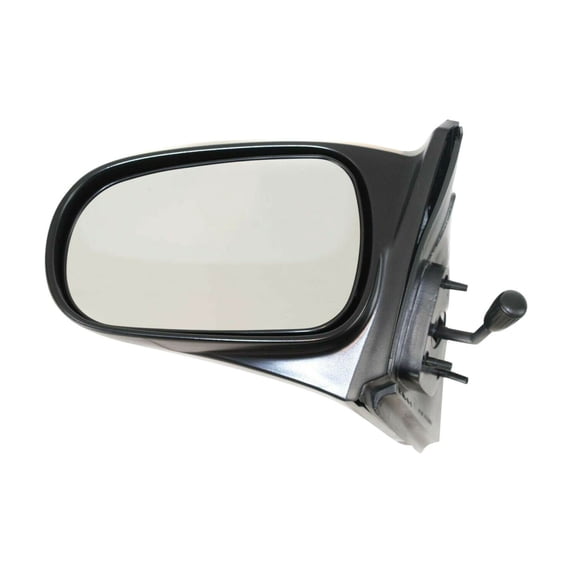 DAMAIJOY 1pc Left Driver Side Textured Black Manual Exterior Door Rear View Mirror for Honda for Civic DX/EX/HX/Si 96-00 Without Auto-Dimming Non-Fold 76250S00A05 HO1320122
