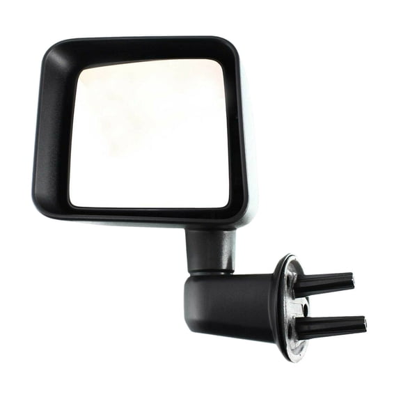 DAMAIJOY 1pc Left Driver Side Textured Black Manual Folding Exterior Door Rear View Mirror for Jeep for Wrangler Rubicon/Sahara/Unlimited Rubicon/Unlimited Sahara/Unlimited X 07-10 Non-Heated