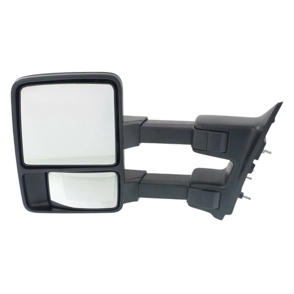 DAMAIJOY 1pc Left Driver Side Textured Black Manual Folding Exterior Door Rear View Mirror Tow Mirror Blind Spot for F550/F450/F350/F250 SuperDuty Without Auto-Dimming Non-Heated Dual Glass