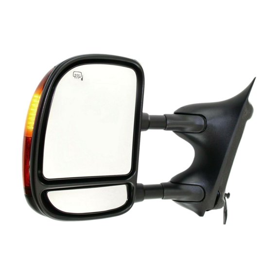 DAMAIJOY 1pc Left Driver Side Textured Black Power Heated Operate Manual Folding and Telescoping Exterior Door Rear View Mirror Tow Mirror for Excursion for F550/F450/F350/F250 SuperDuty