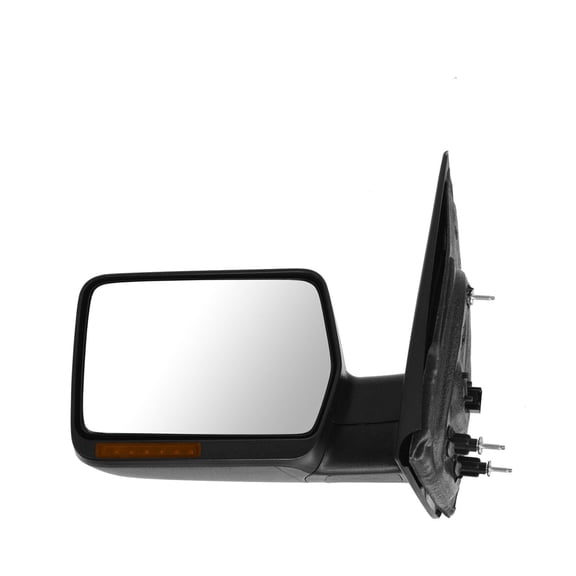 DAMAIJOY 1pc Left Driver Side Textured Manual Heated Exterior Door Rear View Mirror with Trun Signal Plastic for Ford for F150 FX4/Flotillera/Lariat/STX/XL/XLT 04-06 & 05-06 8pc