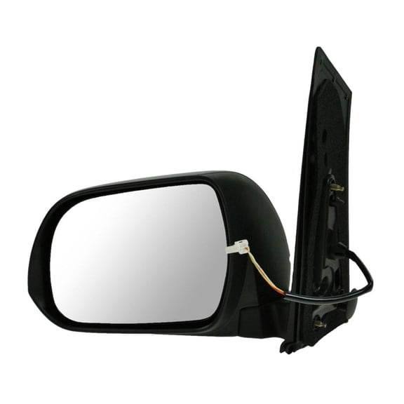DAMAIJOY 1pc Left Driver Side Textured Power Operate Exterior Door Rear View Mirror Plastic for Toyota for Sienna Base/CE/LE/Limited/SE/XLE 11-14 & L 13-14 3pc Black-Cover Clear-Glass