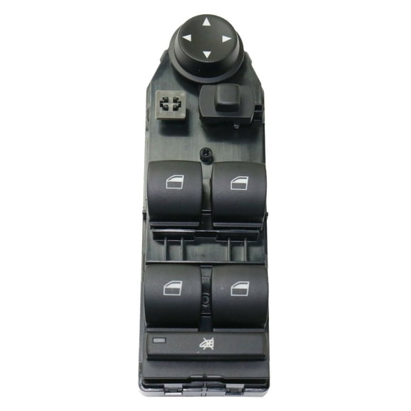 DAMAIJOY 1pc Power Door Window Control Switch Front Left Driver Side Black for BMW for X3 2.5L 2004-2006 & 3.0L 2004-2010 4-Prong Pin Male Terminal 1 Female Connector-Configuration