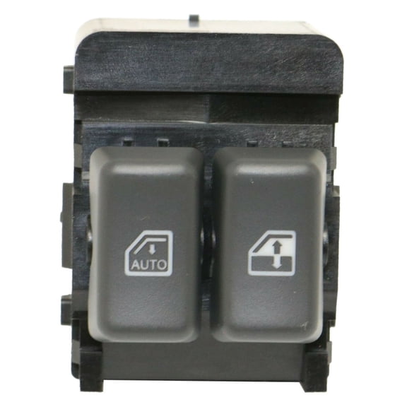 DAMAIJOY 1pc Power Door Window Control Switch Front Left Driver Side Gray with 2 Buttons for Isuzu,for GMC,for Chevy 7-Prong Blade Male Terminal 1 Female Connector-Configuration DS2389 12837130