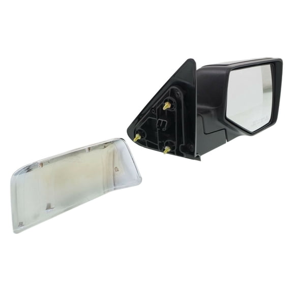 DAMAIJOY 1pc Right Passenger Side with 1 Chrome and 1 Paintable Cap Manual Exterior Door Rear View Mirror for Ford for Ranger STX 06-07 & FX4 06-09 & Sport/XL/XLT 06-11 Without Auto-Dimming