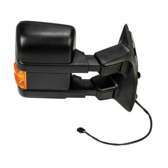 DAMAIJOY 1pc Right Passenger Side Black Textured Power Heated Operate Manual Folding and Telescoping Exterior Door Rear View Mirror Tow Mirror for F550/F450/F350/F250 SuperDuty 7C3Z17683EC