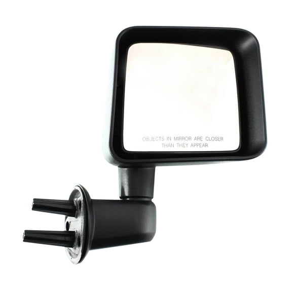 DAMAIJOY 1pc Right Passenger Side Textured Black Manual Folding Exterior Door Rear View Mirror for Jeep for Wrangler Rubicon/Sahara/Unlimited Rubicon/Unlimited Sahara/Unlimited X 07-10