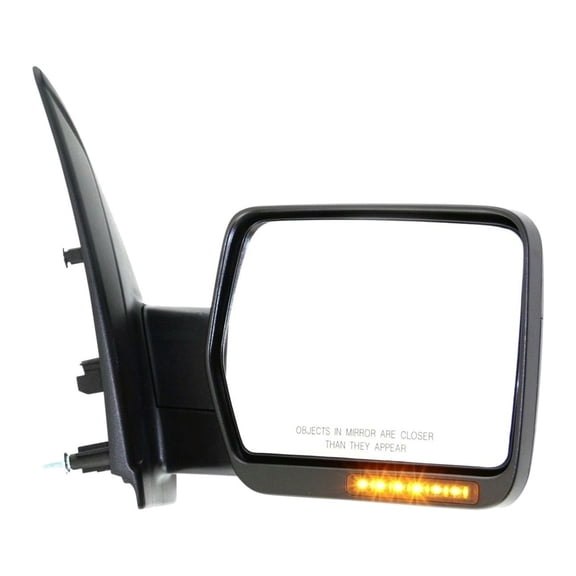DAMAIJOY 1pc Right Passenger Side Textured Black Power Heated Operate Manual Folding Exterior Door Rear View Mirror Front for Ford for F150 FX4//Lariat/Platinum/STX/XL/XLT 09-10