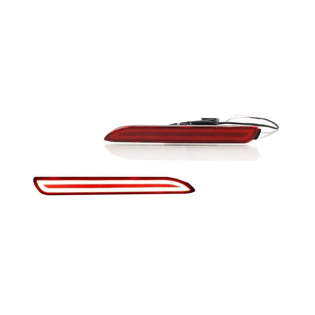 Red Lens Rear Bumper Reflector With LED Strip Brake Light For 2018-2024 Toyota Camry 3 thumbnail image