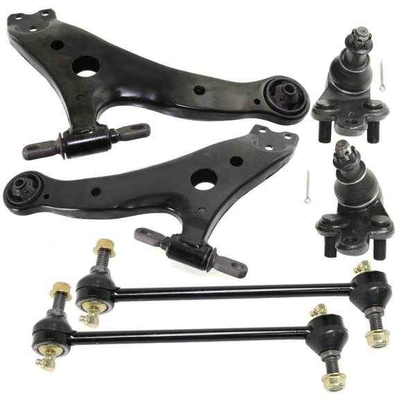 DAMAIJOY 2pcs Ball Joints 2pcs Control Arms 2pcs Sway Bar Linkages Suspension Kit Front Lower Side Rubber Bushing for Solara for Highlander for Camry for RX350 for RX330 for ES300 Non-Greasable