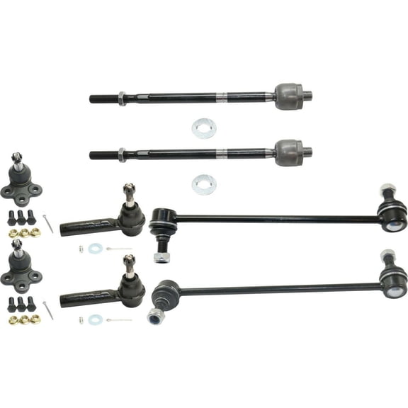 DAMAIJOY 2pcs Ball Joints 2pcs Sway Bar Linkages 4pcs Tie Rod Ends Suspension Kit Front Left Driver Right Passenger Side for Chevy for Equinox 2.4L 2010-2017,for GMC for Terrain 2.4L 2010-2017