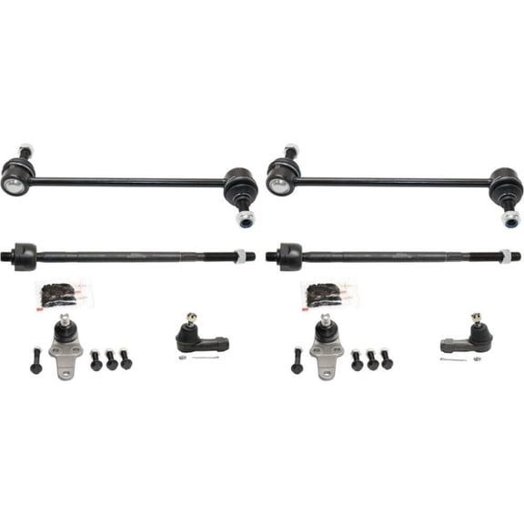 DAMAIJOY 2pcs Ball Joints 2pcs Sway Bar Linkages 4pcs Tie Rod Ends Suspension Kit Inner Front Left Driver Right Passenger Side for Ford for Focus 2.0L 2000-2006 & 2.3L 2003-2004 MK80067 16578787