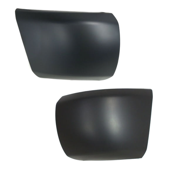 DAMAIJOY 2pcs Bumper Face Bar End Cap Cover Extension Front Side Plastic Primed Without Fog Light Hole Set for Chevy for Silverado 1500 LS 08-13 & LT/LTZ/WT 07-13 & XFE 10-13 Crew Extended