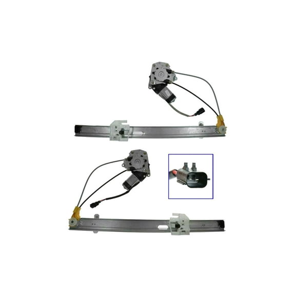 DAMAIJOY 2pcs Car Door Glass Window Regulator Rear Side Power with Motor for Jeep for Liberty 3.7L 2006-2007 2pc 1AWRK00839
