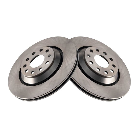 DAMAIJOY 2pcs Disc Brake Rotor Set Assembly Rear Left Right for Audi for A3 for A3 Quattro for Q3 for RS3 for S3 for TT Quattro for TT RS Quattro for TTS Quattro